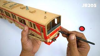 How to make JR 205 Commuter train with cardboard | Japan Railways