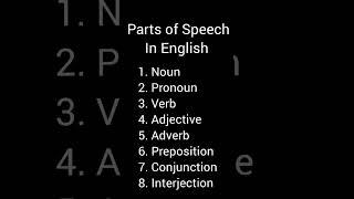 #linguaworld #shorts #parts of speech in English  language  #language