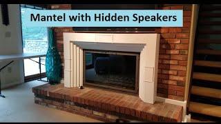 Remote Control  Fireplace Mantel with Speakers