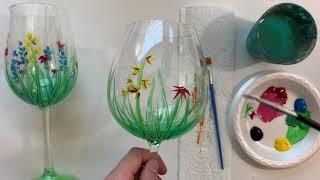 Floral Wine Glass Paint Kit