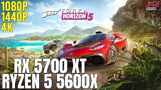 Forza Horizon 5 | Ryzen 5 5600x + RX 5700 XT | 1080p, 1440p, 4K benchmarks!