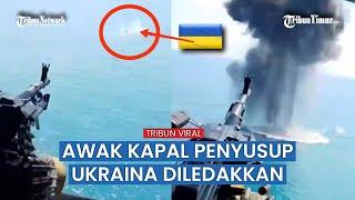 Duar! Detik-detik Helikopter K-27PS Rusia Bombardir Kapal Ukraina