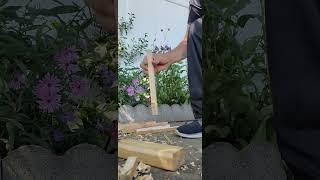 Making my own wood stakes. #stakes #workinghard #workhard #work #shortsfeed #shortsvideo #wood