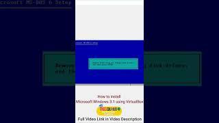 How to install Microsoft Windows 3.1 using VirtualBox #freeeducation #windows #operatingsystem