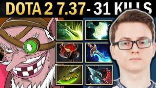 Sniper Gameplay Miracle with 31 Kills and Mjolnir - Dota 2 7.37