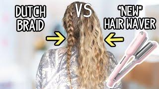 DUTCH BRAID VS HAIR WAVER- WHICH IS BETTER? LETS COMPARE! Short, Medium, and Long Hair Tutorial