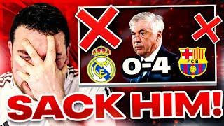 SACK ANCELOTTI NOW  ABSOLUTELY EMBARRASING! Real Madrid 0-4 Barcelona MATCH REACTION