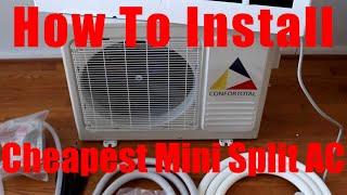 Installing the Cheapest Mini Split Ductless AC on eBay - How to Install Confortotal