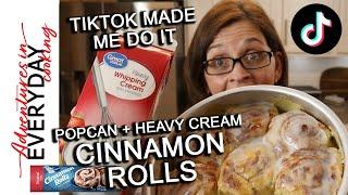 Tiktok Made me do it! Viral Cinnamon Roll with Heavy Cream