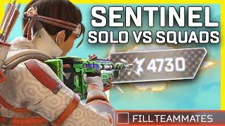 Almost 5K Damage With The Sentinel Solo Vs Squads - Apex Legends Season 9 Gameplay