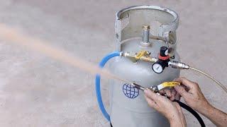 Making a Portable Air Sandblaster using Gas Bottle | Very Powerful