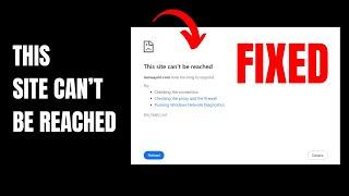 How to Fix This Site Can't be Reached Error | This Site Can't be Reached Problem Solved