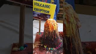 Volcanic Eruption model # school craft exhibition# student creation# @Taruna-Mimo-20-23