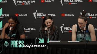 Sandy Brondello, Jonquel Jones, and Breanna Stewart Press Conference | Liberty vs. Lynx