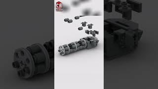 LEGO Gatling Gun Building Animation