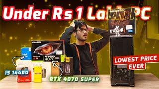 Under Rs 1 Lakh Gaming PC Build | i5 14400 | RTX 4070 Super