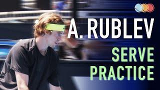 Andrey Rublev - Serve Practice [Slow Motion] (2021)