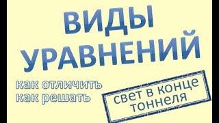 1 Как решать уравнения всех видов Решите уравнение Виды уравнений МАТЕМАТИКА ОНЛАЙН