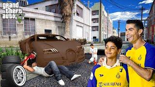 RONALDO JR BABASININ İLK ARABASINI TAMİR ETTİRİYOR! - GTA 5 RONALDO VE MESSİ MODU