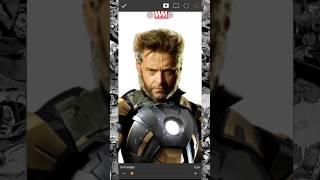 WOLVERINE + IRON MAN  Fusion Art #shorts #youtubeshorts