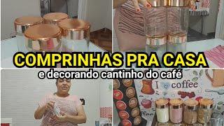 COMPRINHAS PRA CASA NA LOJA DE 1,99 / DECORANDO NOSSO CANTINHO DO CAFÉ E PASSAMOS NO ATACADÃO