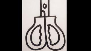 Scissors drawing #whatsapp #shorts #tiktokvideo #artandcraft #homemadecraft #cutting