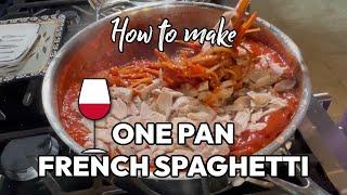 Join me in the kitchen to make FRENCH SPAGHETTI WITH RED WINE #onepotrecipe #quickdinner