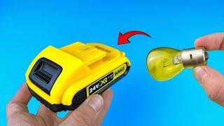 The old battery will become like a new one in 1 minute!!! Battery recovery using a light bulb