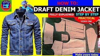 how to draft denim  jacket step by step #topts