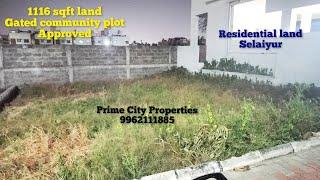Gated community Residential Approved Plot Sale in Selaiyur, Chennai  1180  #landforsale  #lowbudget