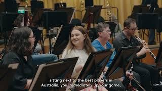 Day in the Orchestra with 45 community musicians and Queensland Symphony Orchestra, July 2023