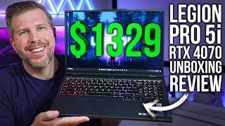 Legion Pro 5i Unboxing Review! The Best RTX 4070 Gaming Laptop? 10+ Benchmarks, Display Test, More!