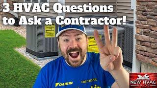 Questions for HVAC Contractors On BIDS!