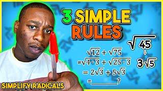 How to Simplify Radicals with 3 rules. || Algebra-1 with Mr. Peters