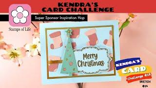 #KendrasCardChallenge16 Featuring @TheStampsofLife | Cute Christmas Card