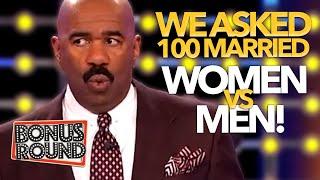 FAMILY FEUD We Asked 100 Married Women VS Men With Steve Harvey