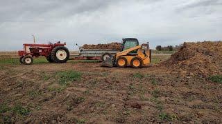 Spreading manure and ripping