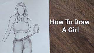 How to draw a girl ️ #art #artwork #draw #drawing #sketch #anime #cartoon