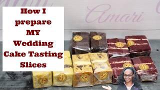 how to assemble a Wedding Cake Tasting Slice sample package (Costing Template included)