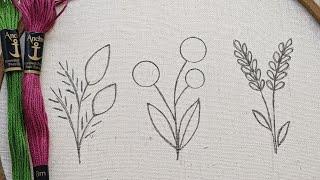 3 VERY SIMPLE FLOWER HAND EMBROIDERY DESIGNS FOR BEGINNERS