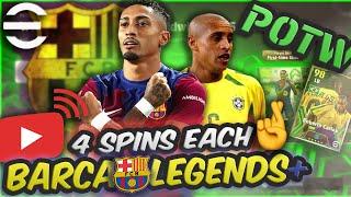  Live eFootball | BOOSTER Raphinha & Roberto Carlos 4 Spins Each  Barca Legends!   EP.41