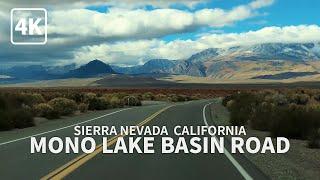 [4K] Scenic Drive - Driving Mono Lake Basin Road in Mono County, Sierra Nevada, California, 4K UHD