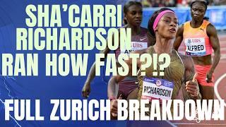 Sha'carri Richardson Makes A Statement Vs Julien Alfred At Zurich Diamond League