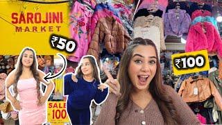 Shopping At Sarojini Nagar + Try-on Haul | Winter Collection Everything Under ₹250 | Dilli ki Ladki