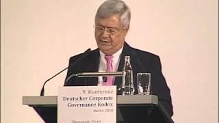 Deutscher Corporate Governance Kodex_Rede Klaus Peter Mueller, 17.6.2010