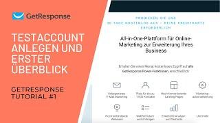 GETRESPONSE TUTORIAL #1 | Testaccount erstellen und erster Überblick