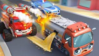 Tanker Truck is Leaking Oil | Rescue Team | Kids Songs | Kids Cartoon | BabyBus - Cars World