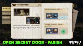 Open Secret Room Door in Parish - Krai Map Exploration Task CODM - COD Mobile