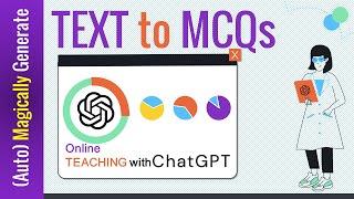 Online Teaching Strategies Like a Good Teacher || Create MCQs Automatically with ChatGPT