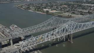 Crescent City Connection Bridge, New Orleans, Louisiana Aerial Stock Footage | AX59 009 4K youtube